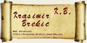 Krasimir Brekić vizit kartica